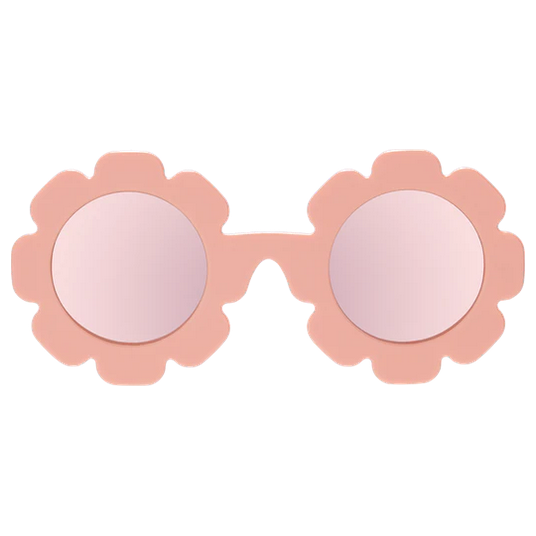 Polarized Flower Sunglasses - Peachy Keen/Rose Gold Mirrored Lens