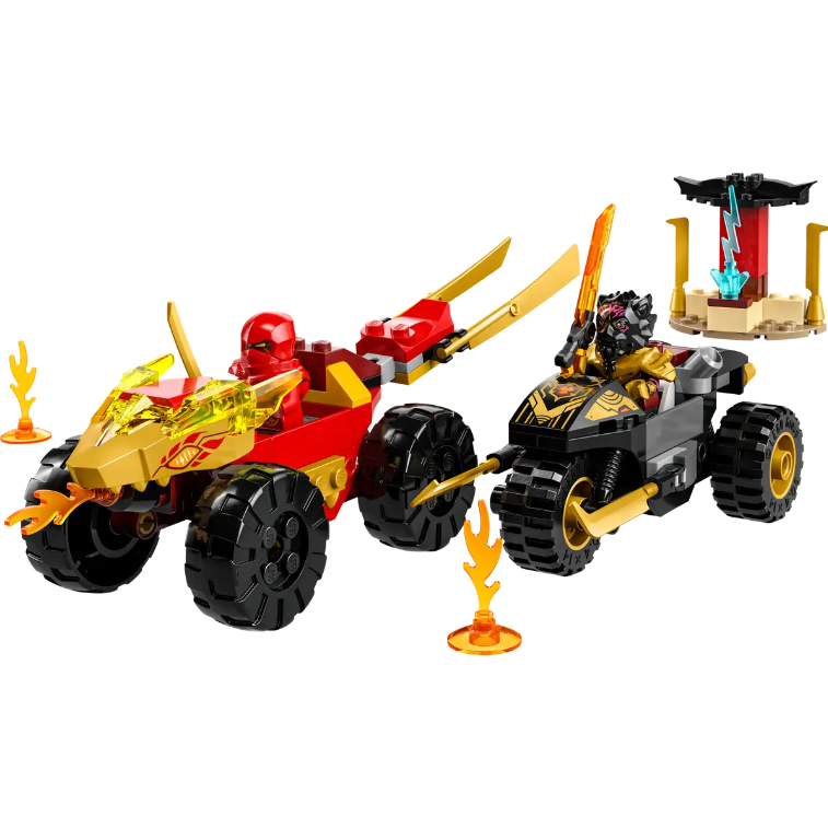 LEGO Kai and Ras's Car and Bike Battle