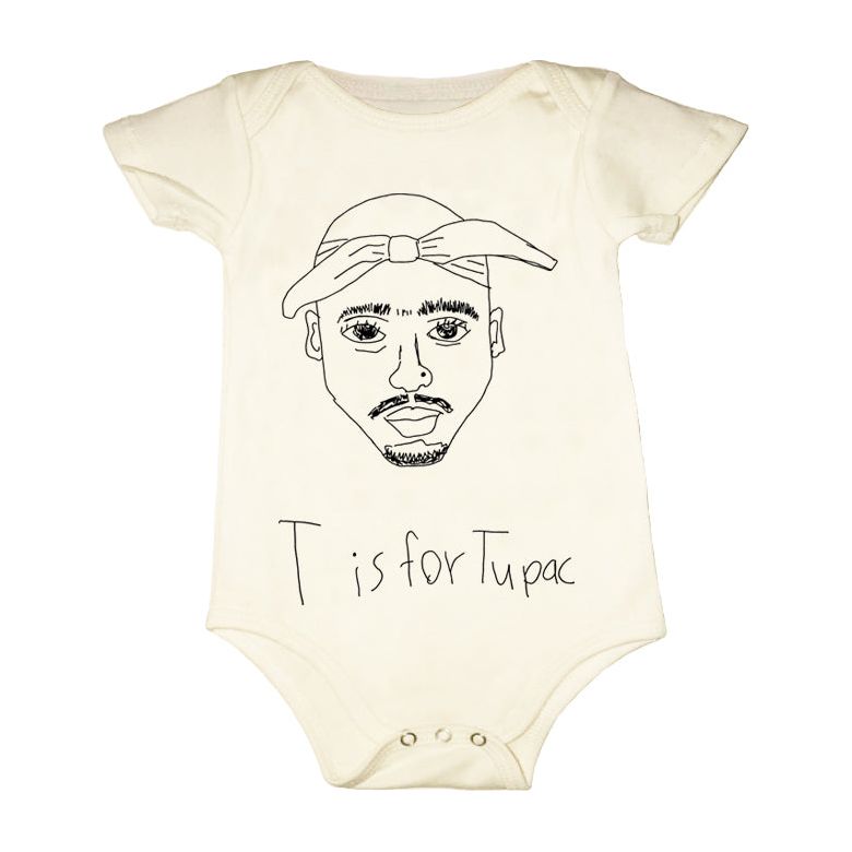 T Is for Tupac Onesie - Natural