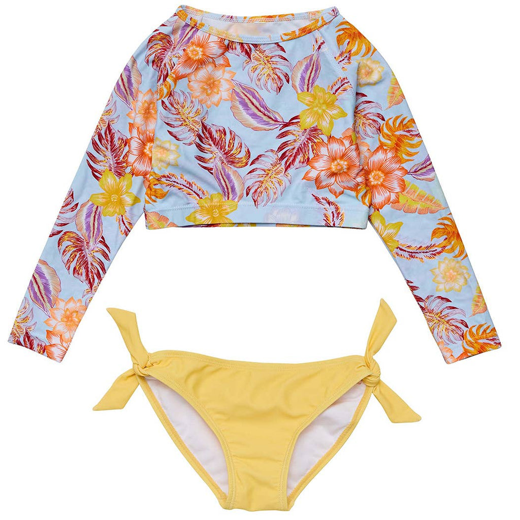 Boho Tropical Sustainable Crop Swimsuit