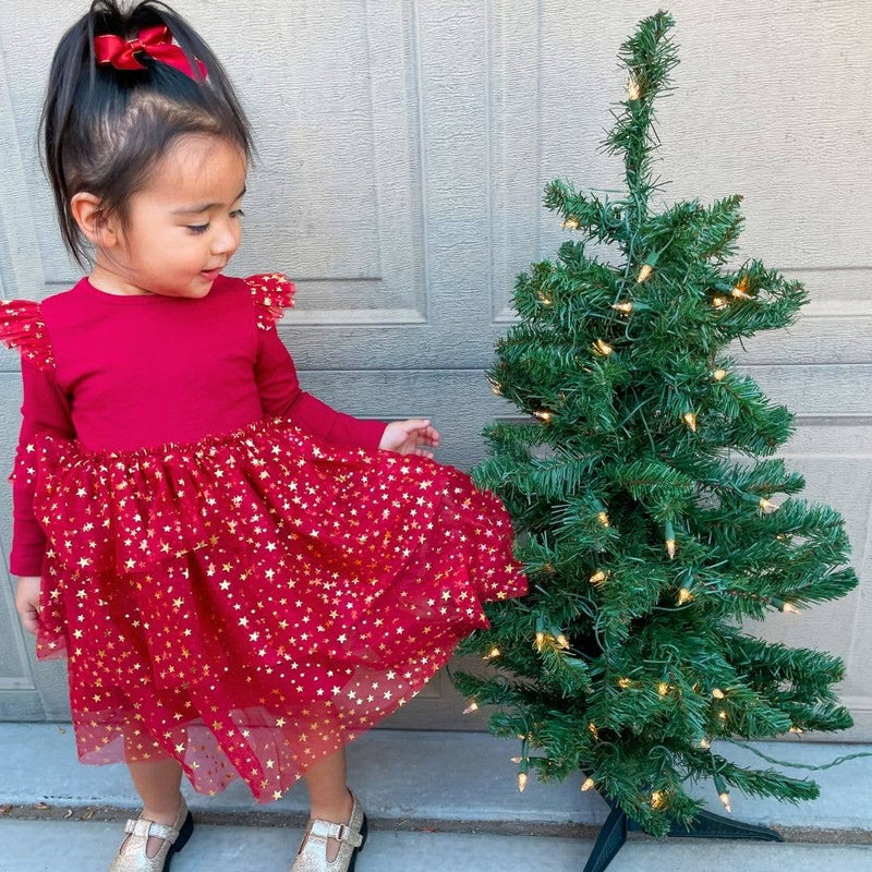 Scarlett Shimmer Christmas Long Sleeve Tutu Dress Happy Monkey Shop Scarlett Shimmer Christmas Long Sleeve Tutu Dress Happy Monkey Shop