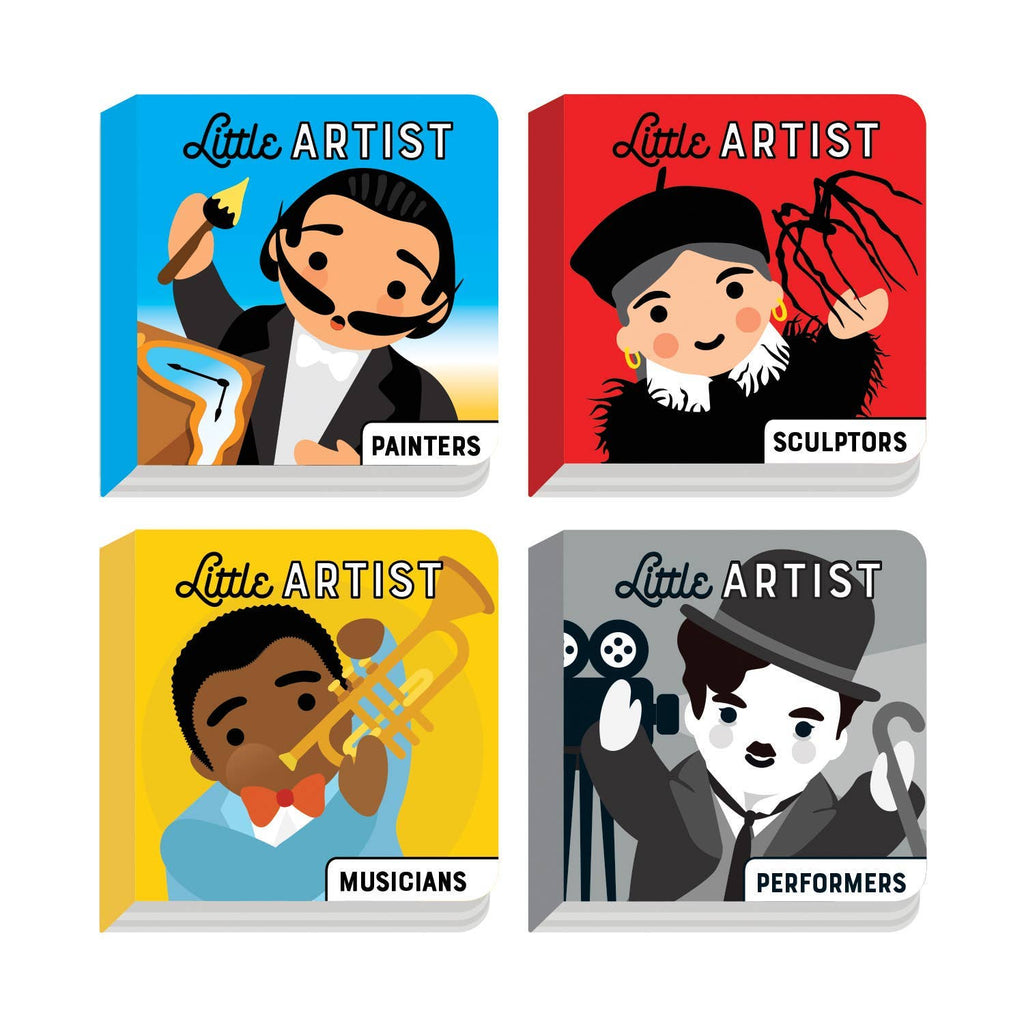 Box set of 'Little Artist' books by Mudpuppy with colorful covers and illustrations.