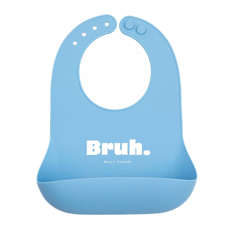 Bruh Wonder Bib: Blue