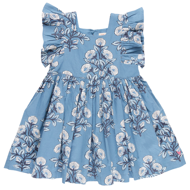 Elsie Dress - Blue Bouquet Floral