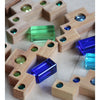 Bauspiel | Colored Staircase With Lucite Blocks 16pcs (Ships Mid December)
