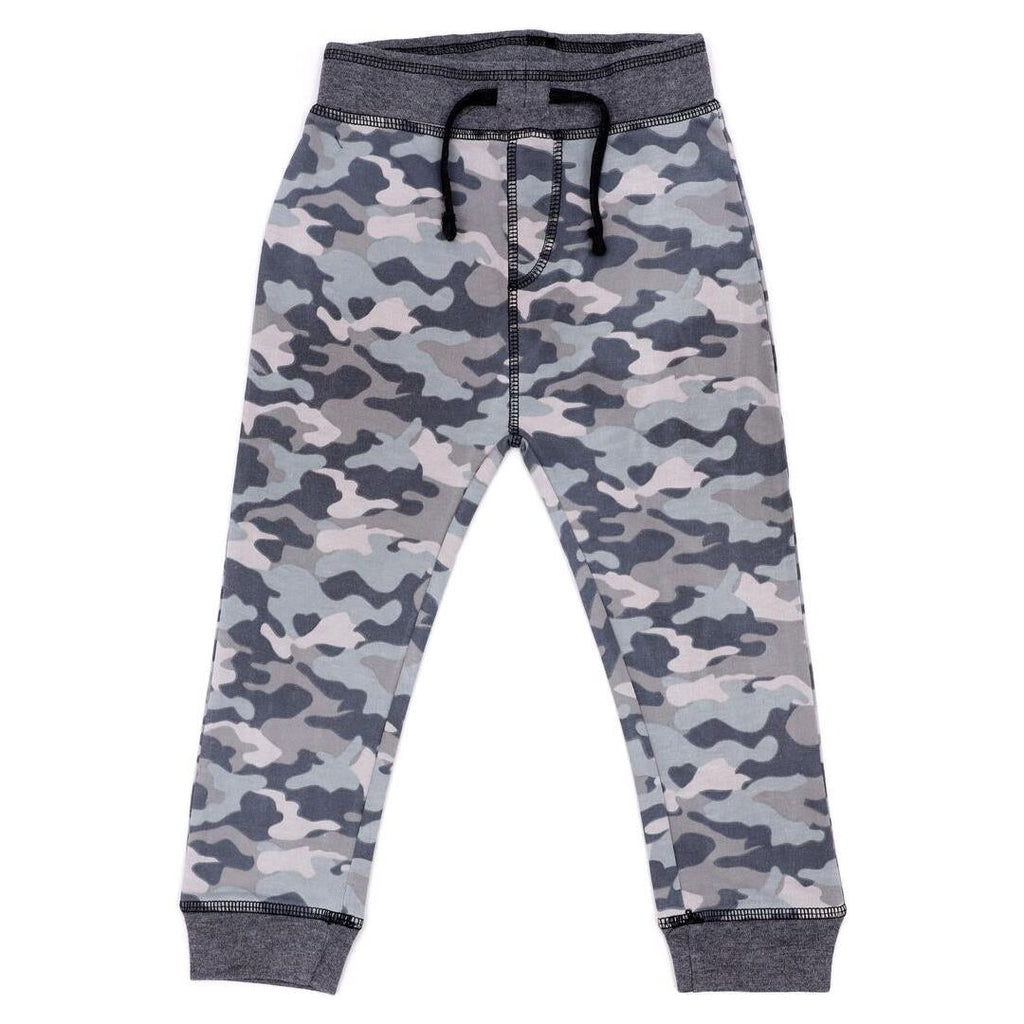 Mish Kids French Terry Jogger Pants - Distressed Black Camo