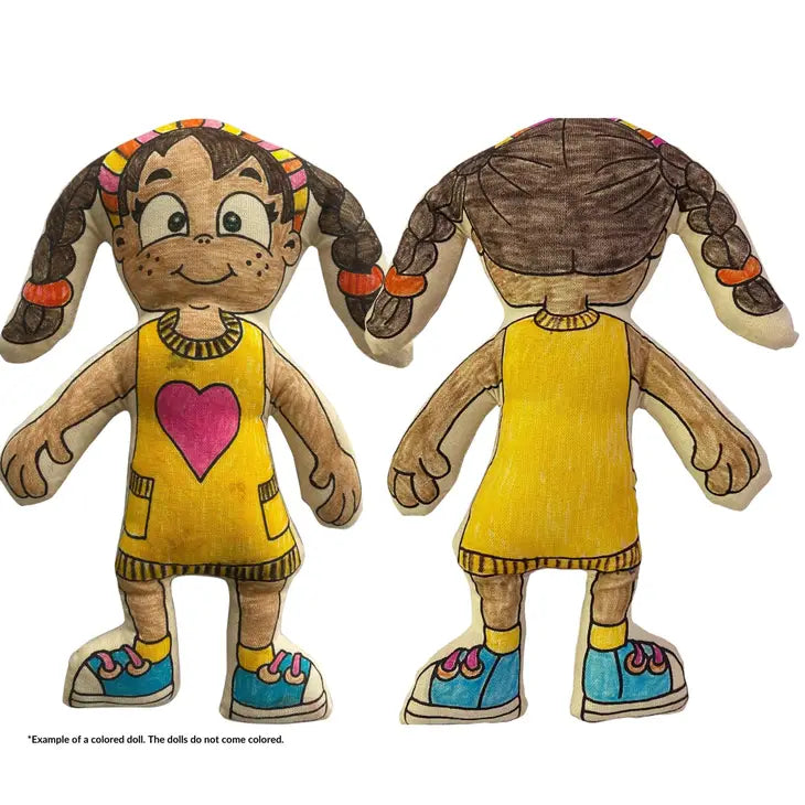 Kiboo Kids - Color your Own - Doll with Braids