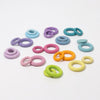 Grimm's- Building Rings- Pastel Happy Monkey Baby and Kids
