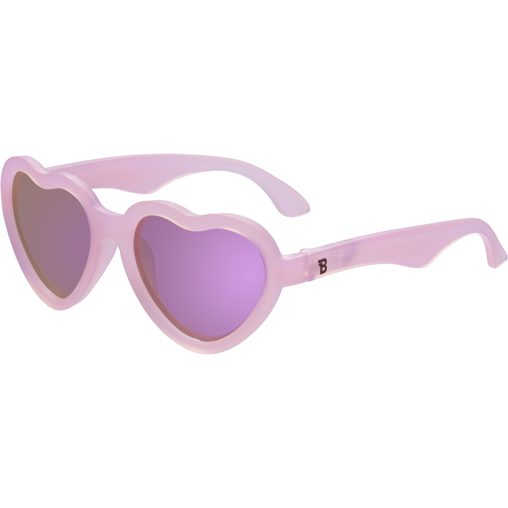 Polarized Heart: Frosted Pink | Purple Sunglasses