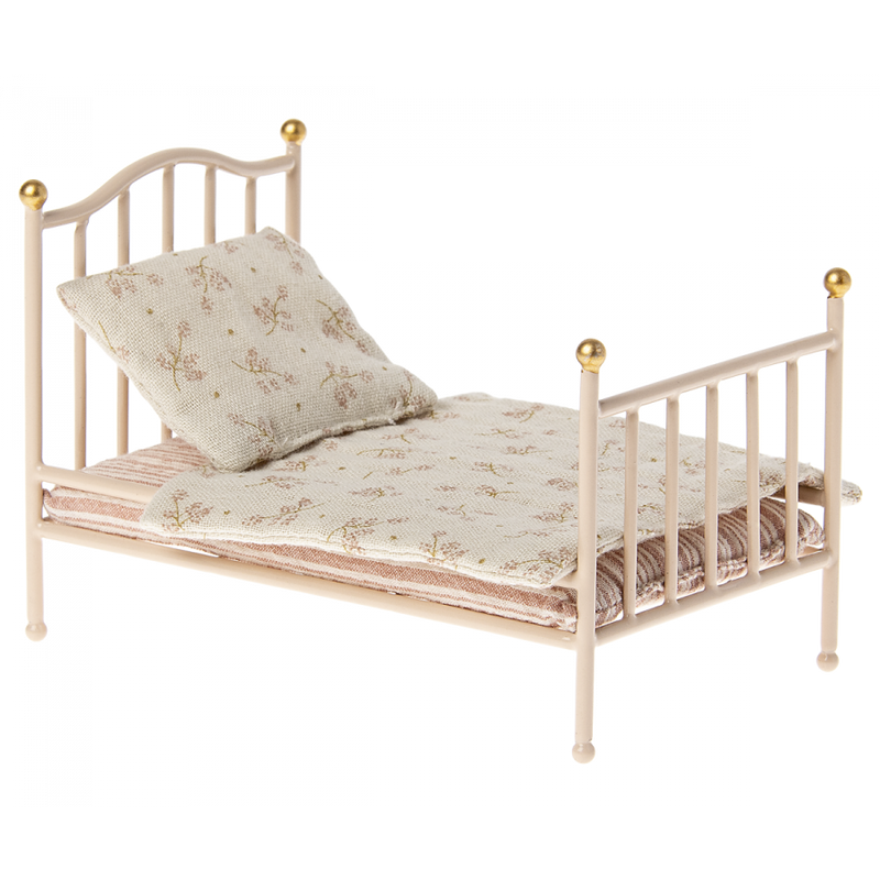 Maileg- Vintage Bed, Mouse- Rose Happy Monkey Baby and Kids