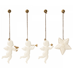 Maileg- Metal Ornament Set, Holy Night Happy Monkey Baby and Kids