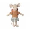Tricycle Mouse, Big Sister with bag- Old Rose