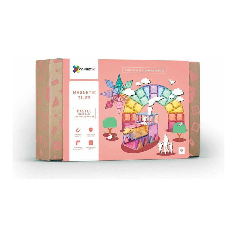 Connetix - Pastel Mega Pack - 202 Piece Happy Monkey Baby & Kids