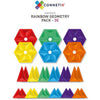 Connetix Rainbow Geometric Pack - 30 Pieces Happy Monkey Baby & Kids