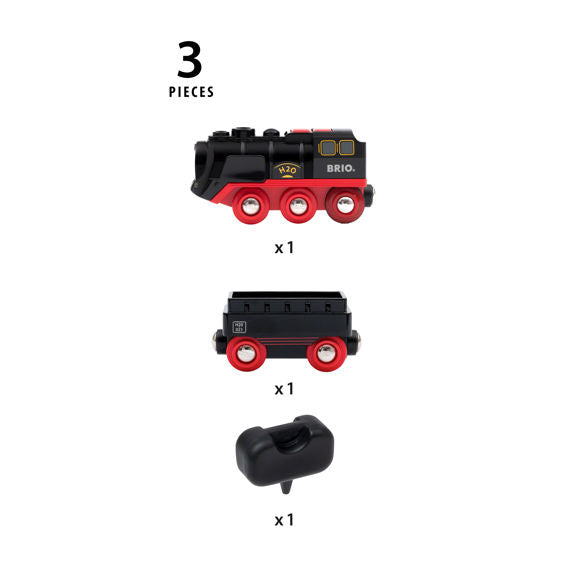 Brio Battery-Operated Steaming Train Happy Monkey 