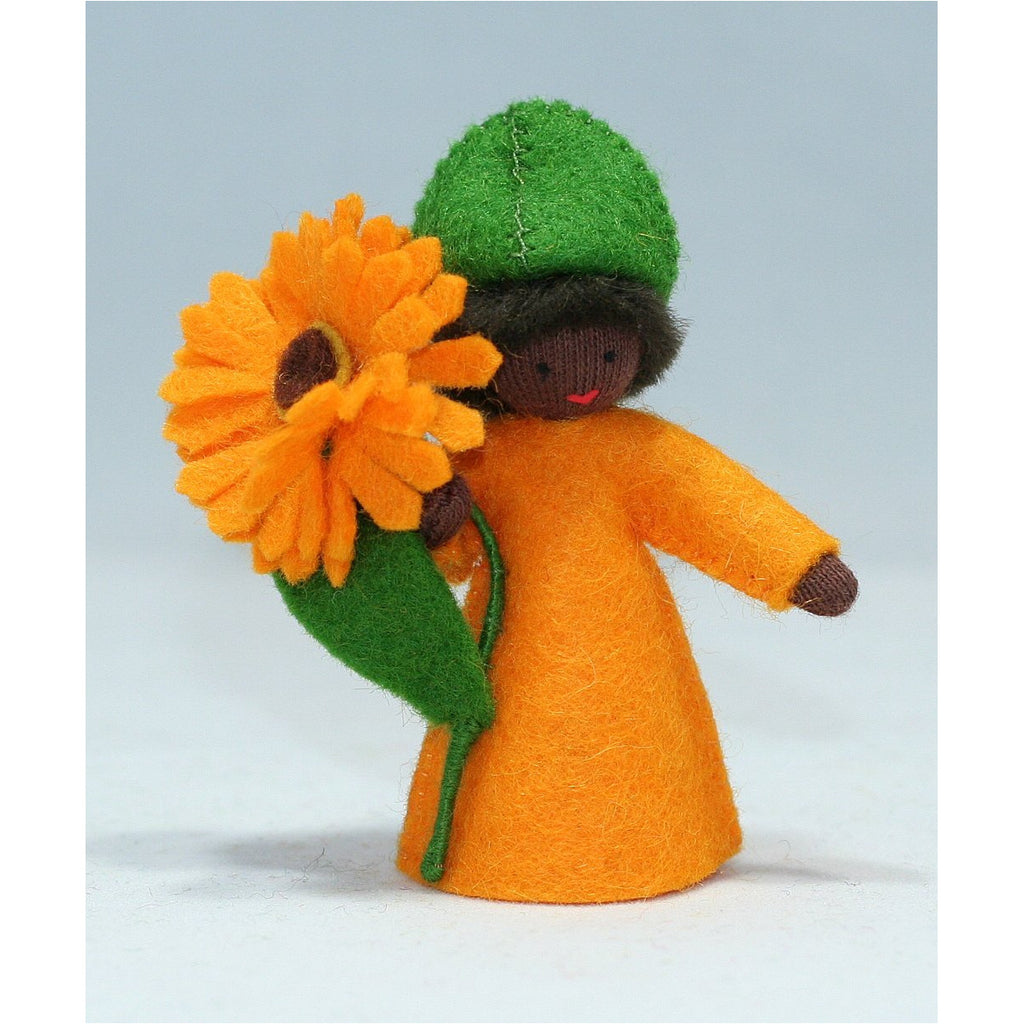 Ambrosius Calendula Prince - Holding Flower, Orange - Dark Skin Happy Monkey Baby & Kids