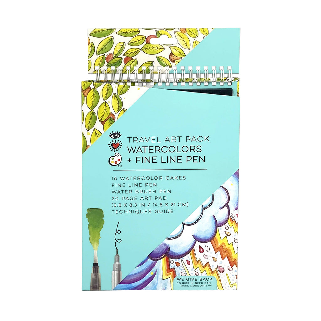 Travel Art Pack Watercolors + Fine Line Pen