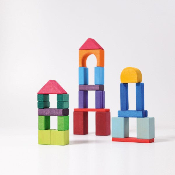 Grimm's- 30 Colored Geo-Blocks Happy Monkey Baby and Kids