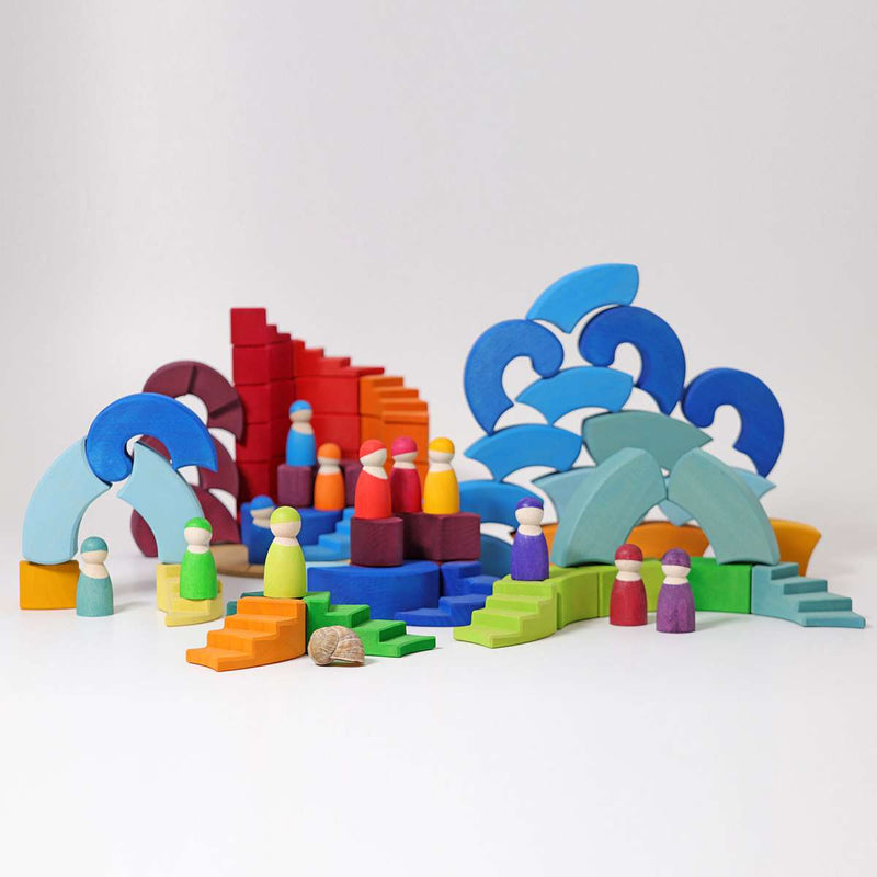 Counterrotating Stepped Spiral Building Set