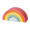 Wooden Small Pastel Rainbow Stacking Tunnel 6pcs