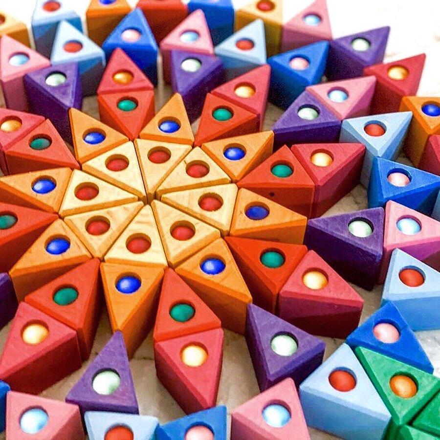 Bauspiel Color Triangles Happy Monkey Baby & Kids