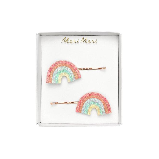 Meri Meri Glitter Rainbow Hair Slides (set of 2) Happy Monkey Baby & Kids