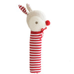 Alimrose- Rudolph Squeaker Red Stripe Happy Monkey Baby and Kids 