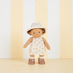 Olli Ella Dinkum Doll Una Dress Set - Ivory Happy Monkey Baby & Kids