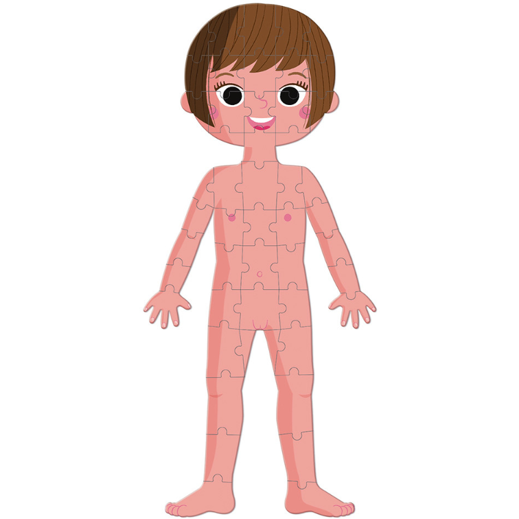 Janod Educational Puzzle Human Body Happy Monkey Baby & Kids