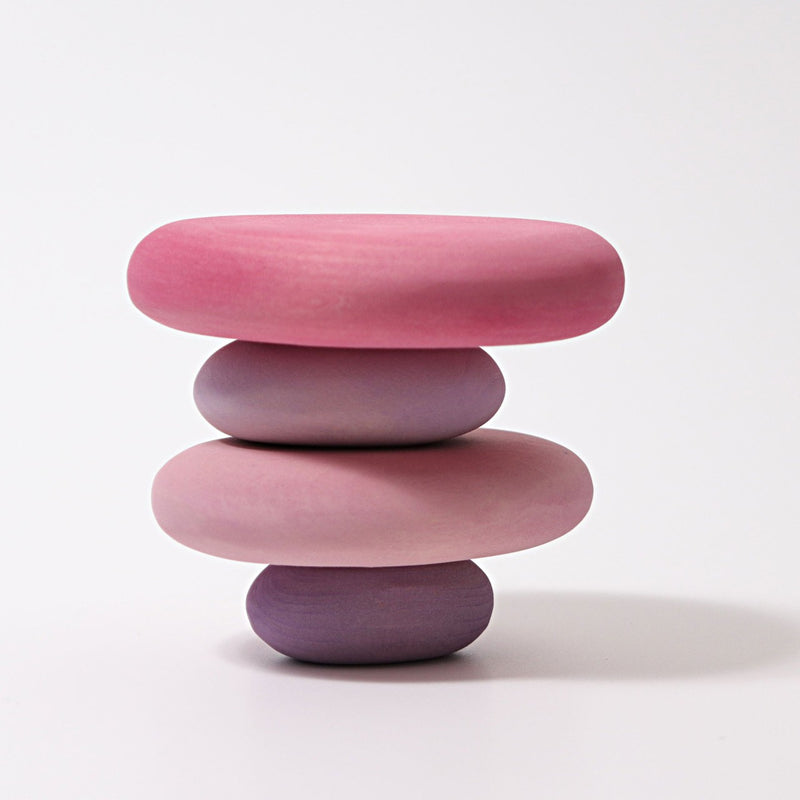 Grimm's Flamingo Pebbles Balance Blocks