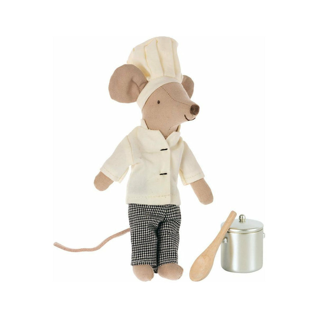 Maileg Chef Mouse W. Soup Pot And Spoon Happy Monkey Baby & Kids