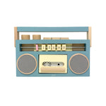 Retro Wooden Tape Recorder - Blue