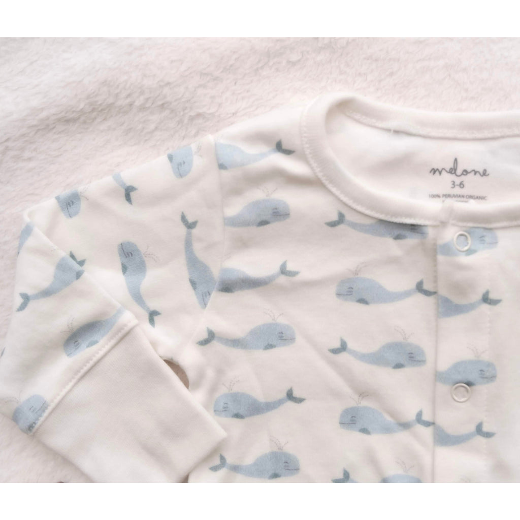 Whales Baby Romper | Bamboo-Pima Cotton