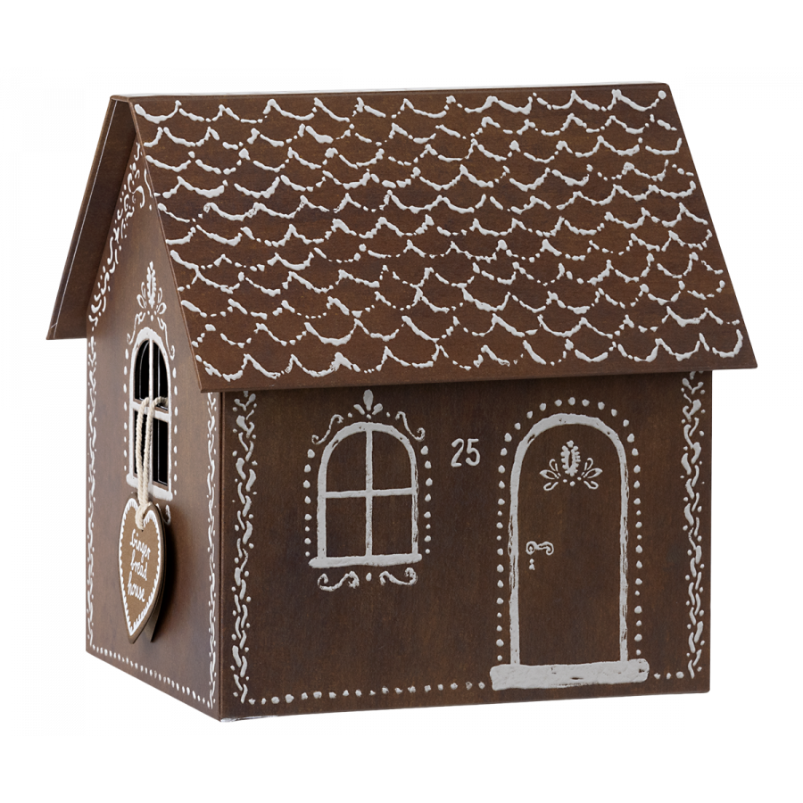 Maileg-Gingerbread House, Small Happy Monkey Baby and Kids