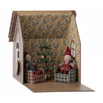 Maileg-Gingerbread House, Small Happy Monkey Baby and Kids
