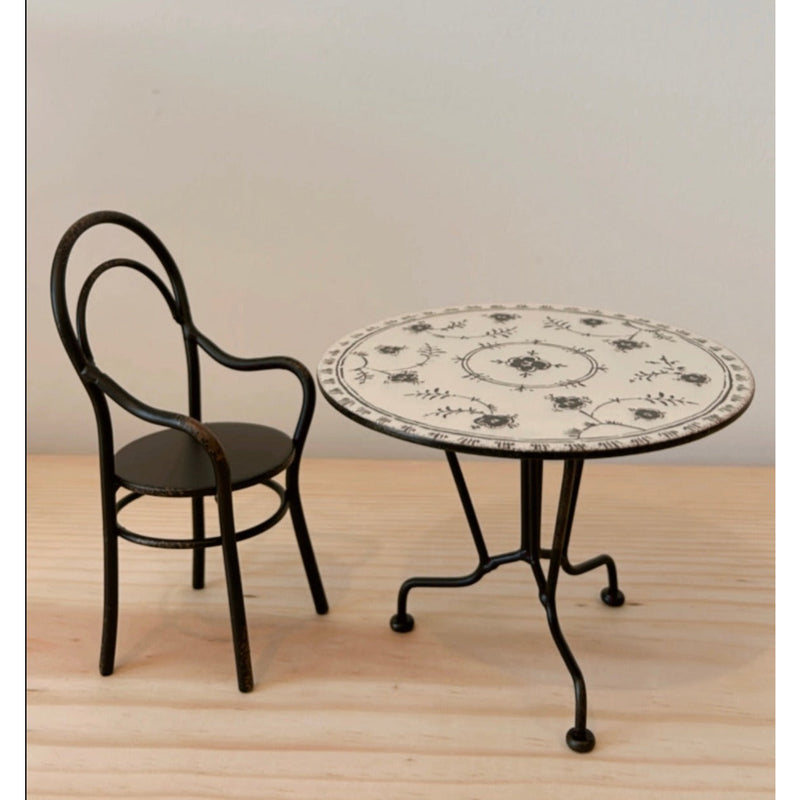 Maileg Dining Table Set With 2 Chairs, Mouse Size