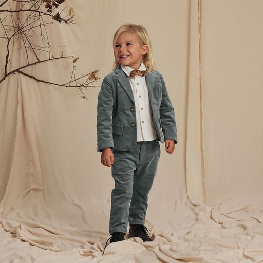 Noralee- Sebastian Pant | French Blue Happy Monkey Baby and Kids