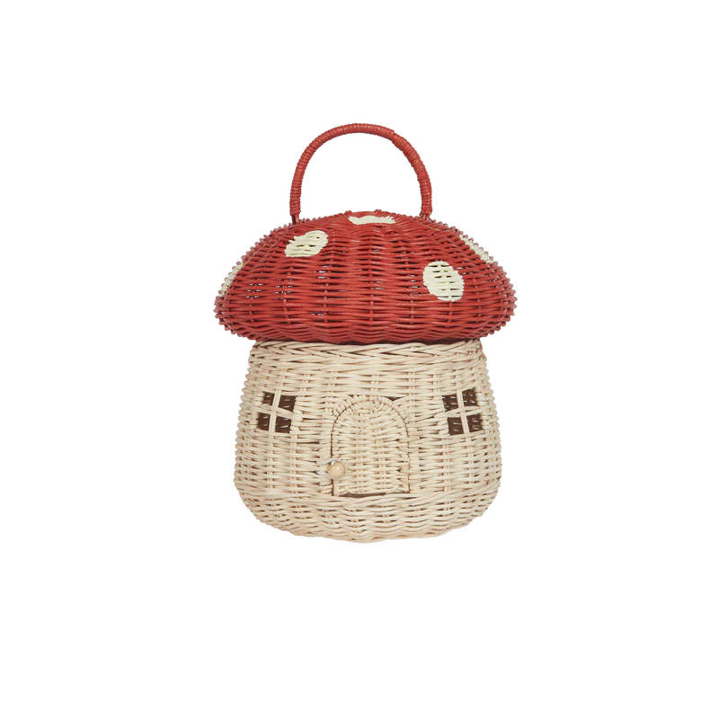 Mushroom Basket - Red